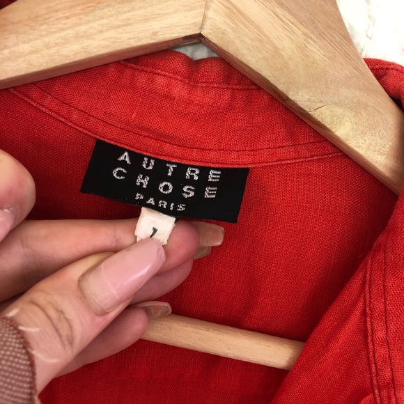 100% LINEN BUTTON UP TEE - Picture 6 of 8